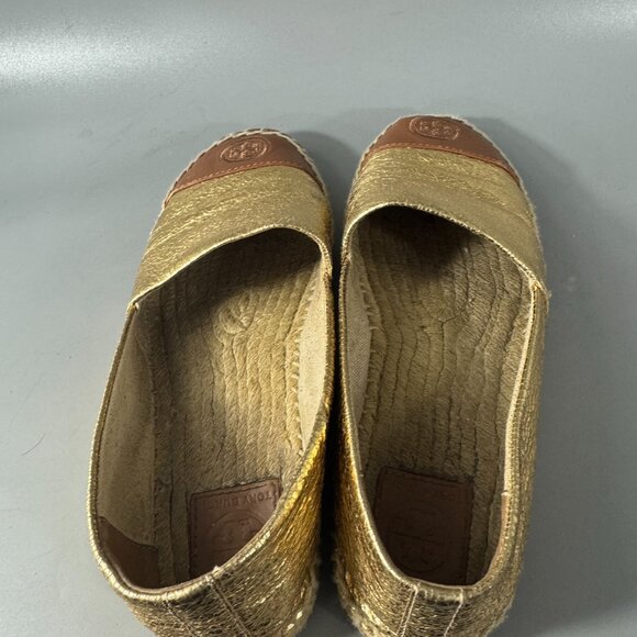 Tory Burch Colorblock Logo Leather Espadrille Flat, Size 8 1/2 - Picture 8 of 14